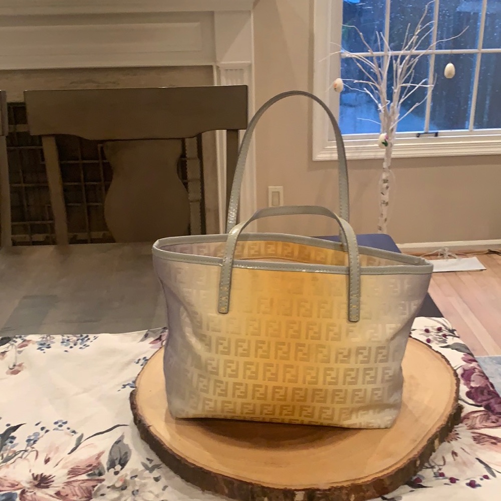 Fendi yellow ombré tote